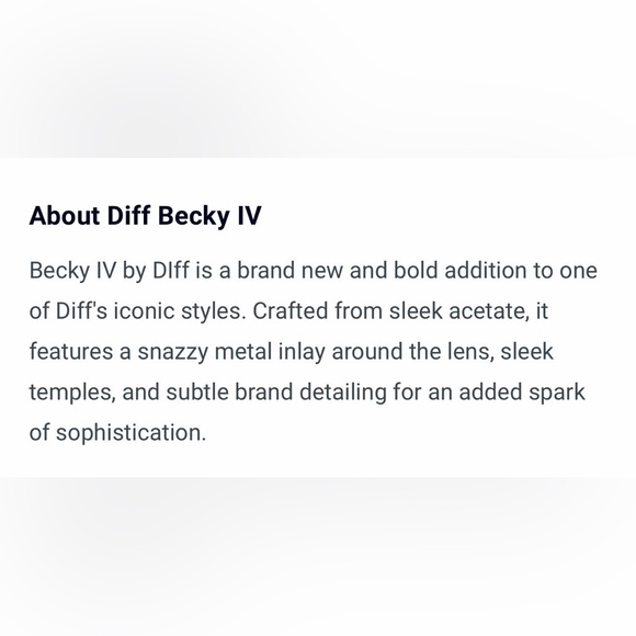 Diff Becky IV Cat Eye Eyewear Classic Black Glasses - Picture 8 of 8